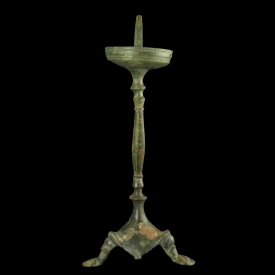 Late Roman - early Byzantine bronze Candlestick - Tripod