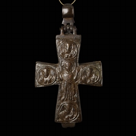 Byzantine bronze Reliquary Cross - Enkolpion