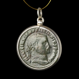 Silver pendant with Roman coin of Licinius I