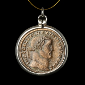 Silver pendant with Roman coin of Galerius