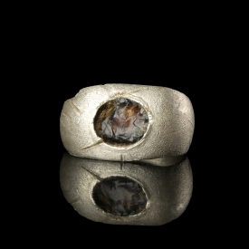 Roman silver ring with intaglio