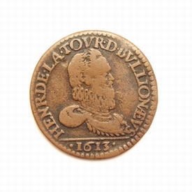 France, double Liard 1613, Bouillon & Sedan