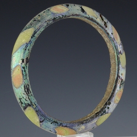 Solid Roman multicoloured glass bracelet / bangle