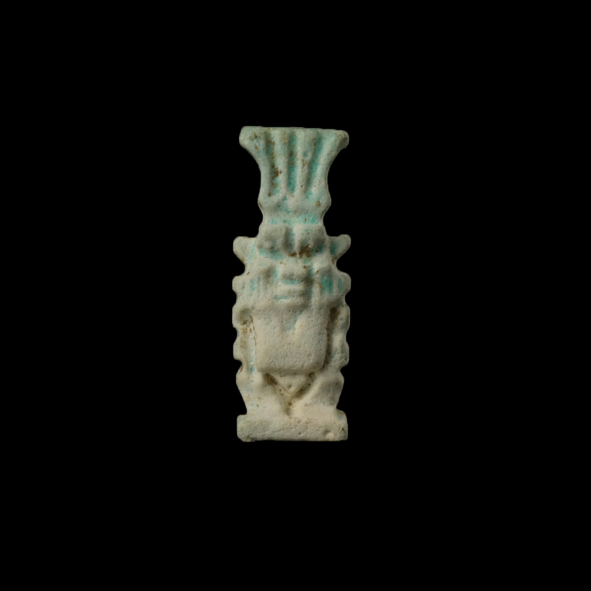 Ancient Egypt, faience Bes amulet