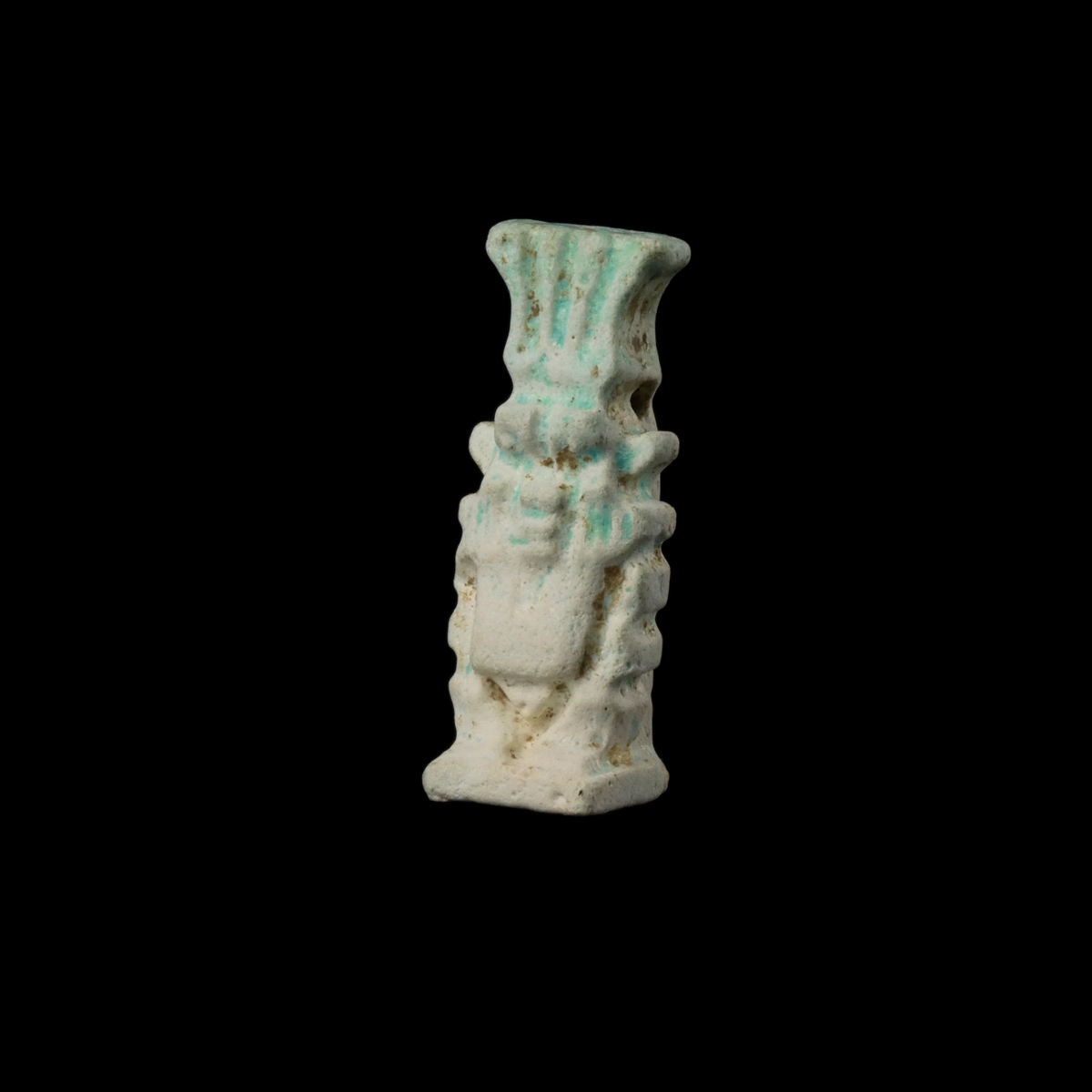 Ancient Egypt, faience Bes amulet