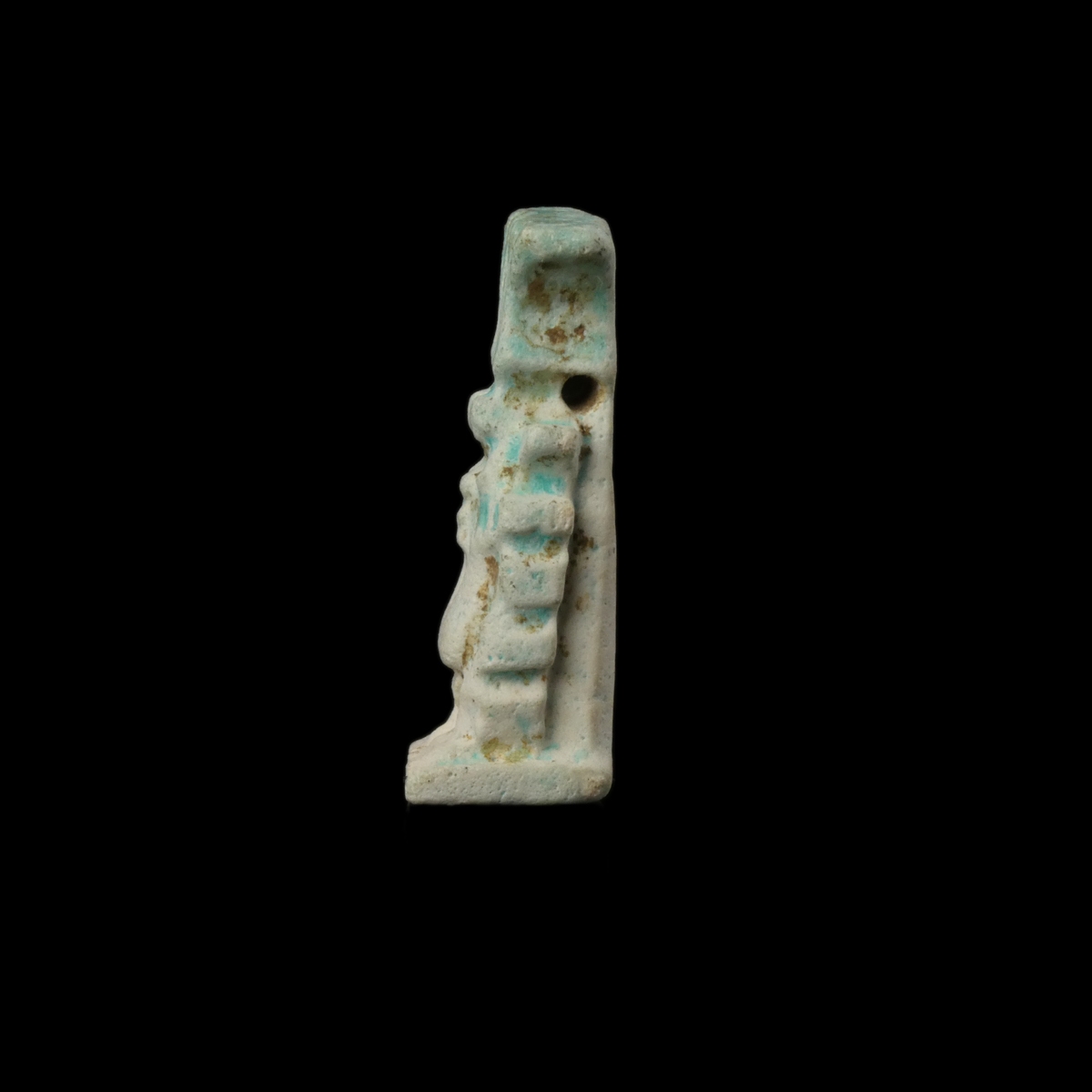 Ancient Egypt, faience Bes amulet