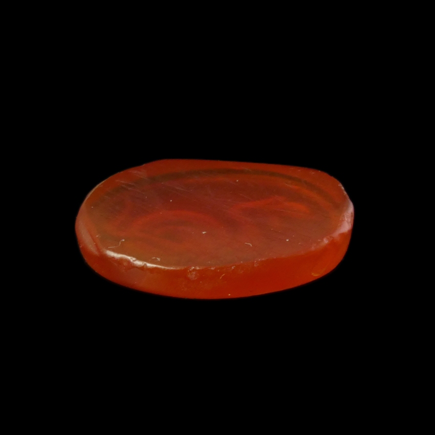 Ancient Greek carnelian intaglio with coiled snake