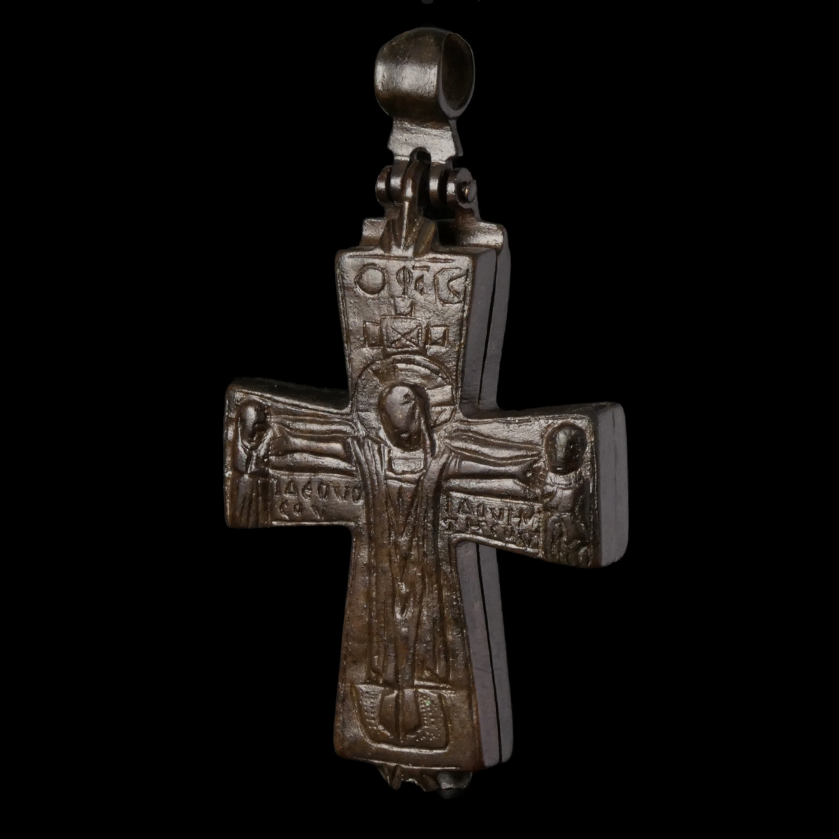 Byzantine bronze Reliquary Cross - Enkolpion