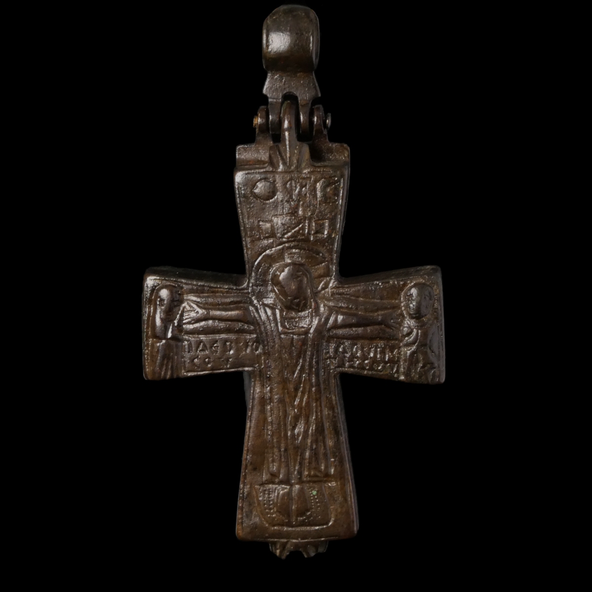 Byzantine bronze Reliquary Cross - Enkolpion