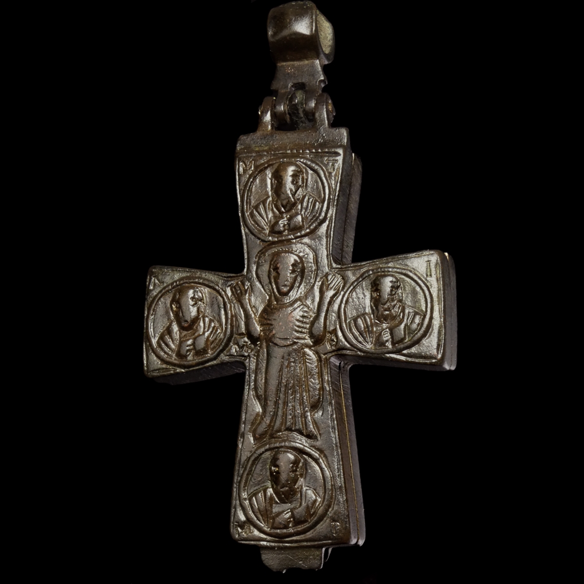 Byzantine bronze Reliquary Cross - Enkolpion