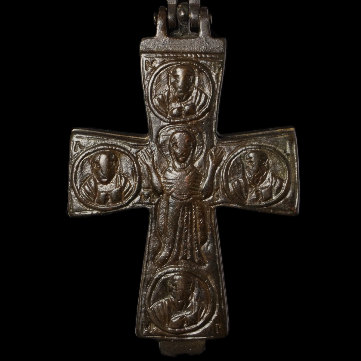 Byzantine bronze Reliquary Cross - Enkolpion