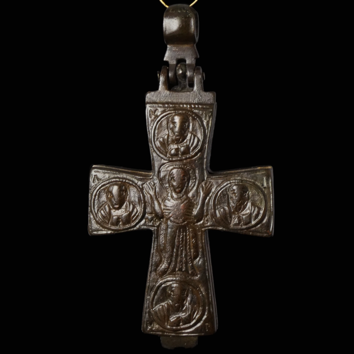 Byzantine bronze Reliquary Cross - Enkolpion