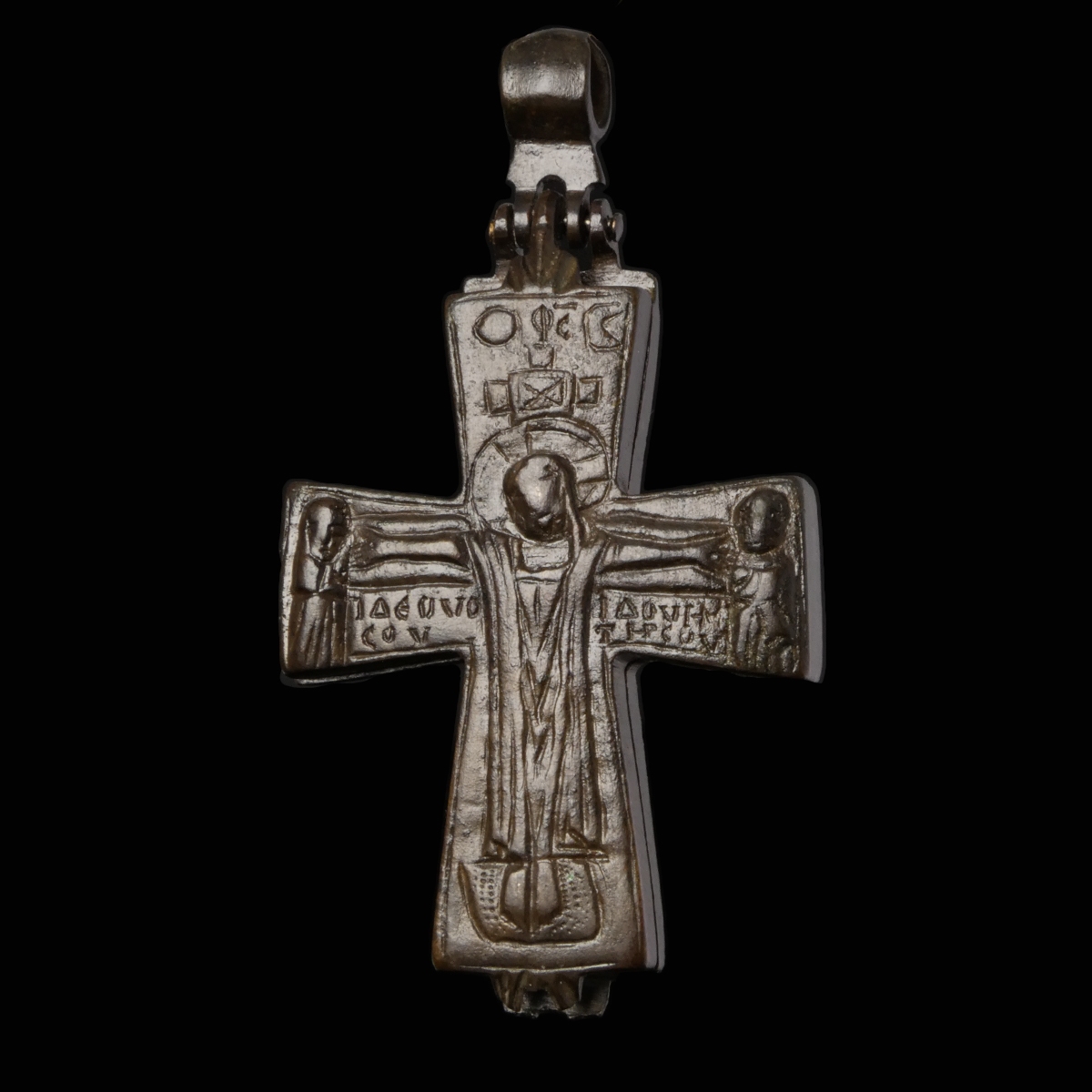 Byzantine bronze Reliquary Cross - Enkolpion