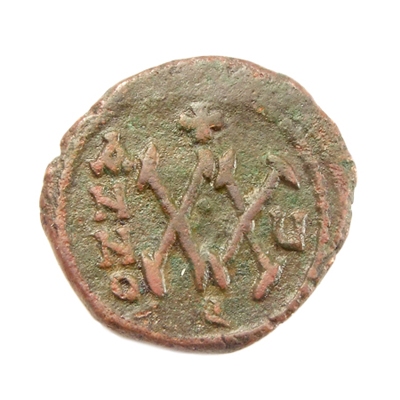 Byzantine Empire, Maurice Tiberius (582-602 AD), ½ Æ follis