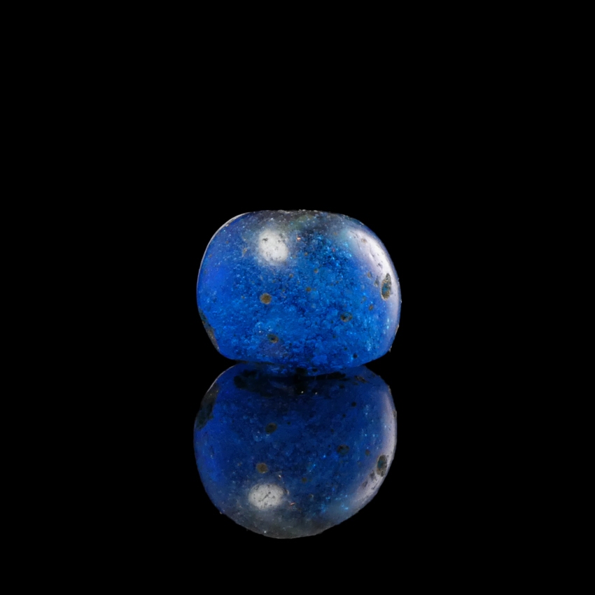 Egyptian blue glass bead