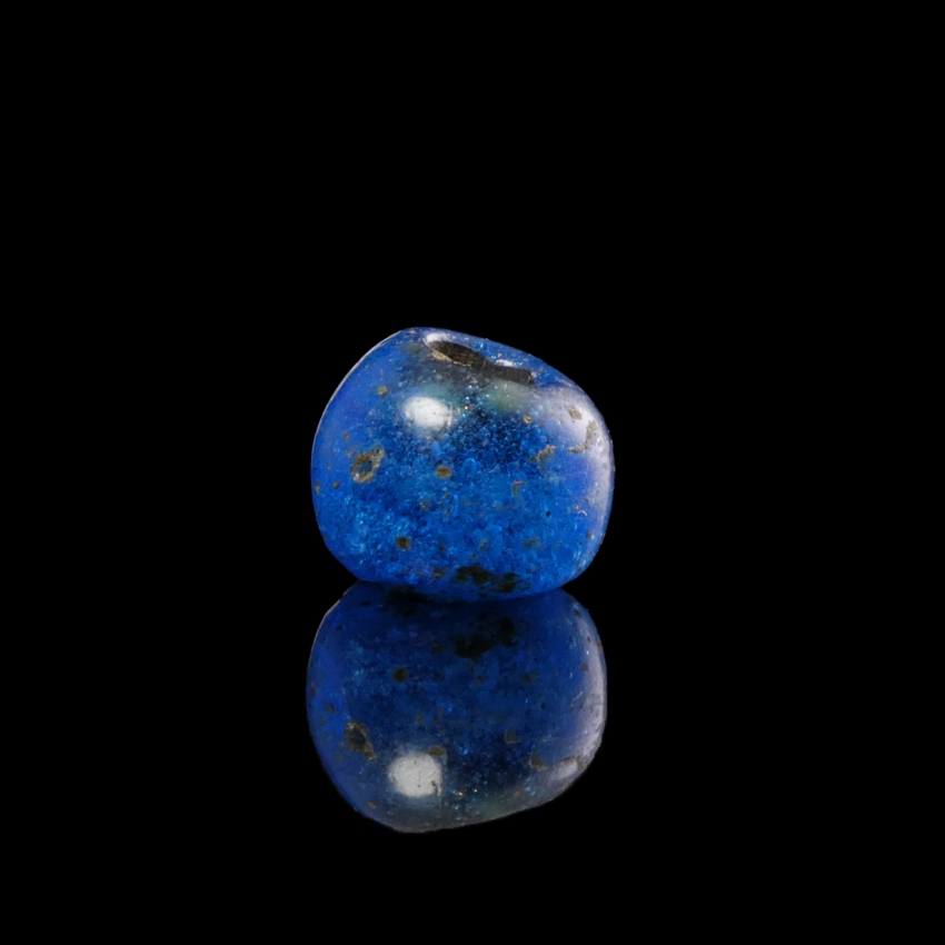 Egyptian blue glass bead