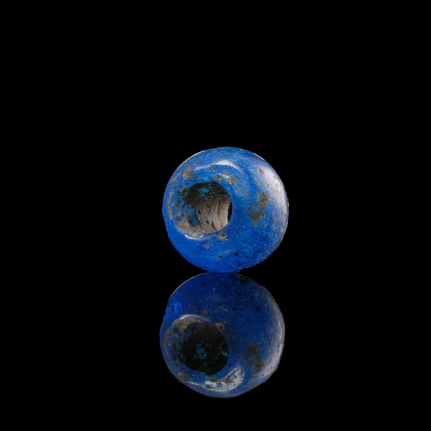 Egyptian blue glass bead