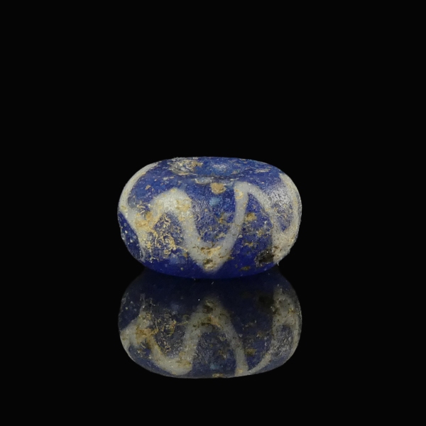 Iron Age, Celtic decorated blue glass bead