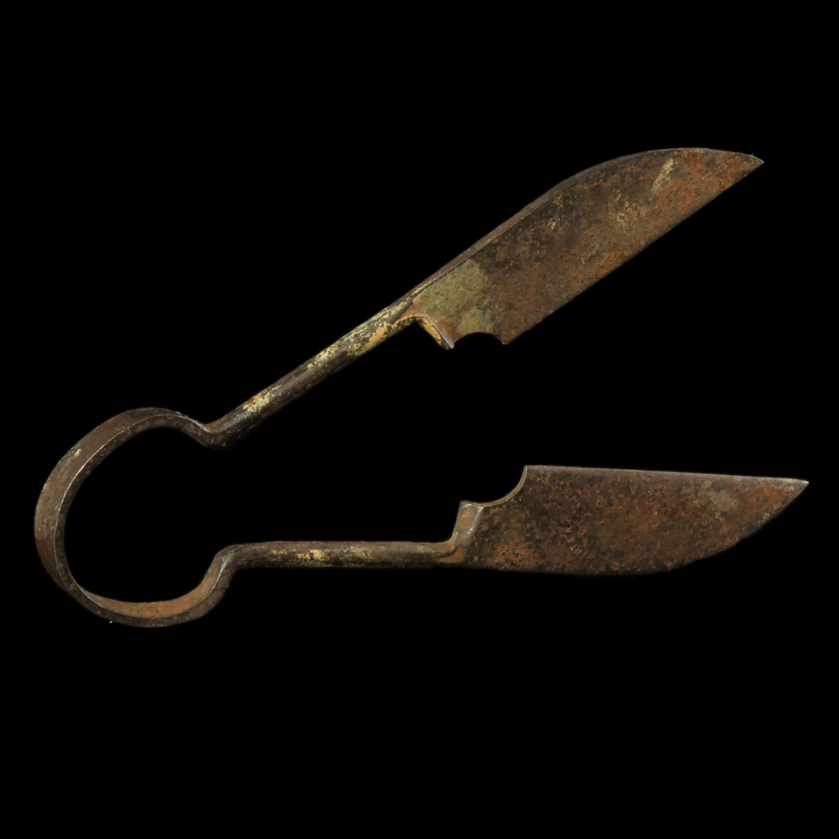 Medieval iron spring scissors / shears
