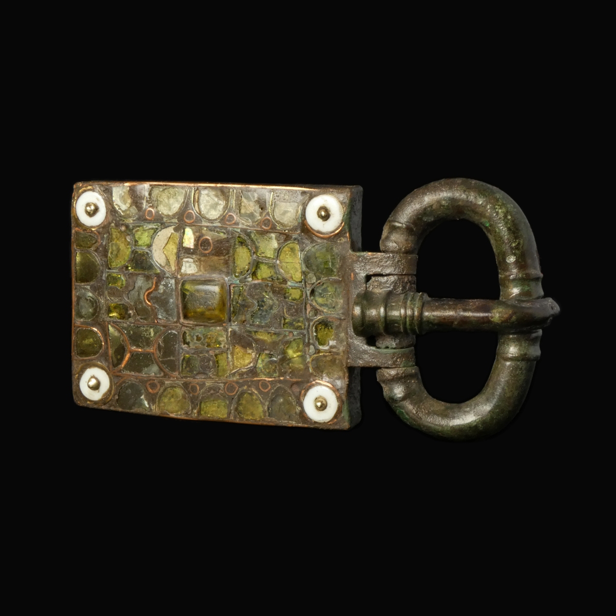 Migration Period, large Visigothic cloisonné belt buckle