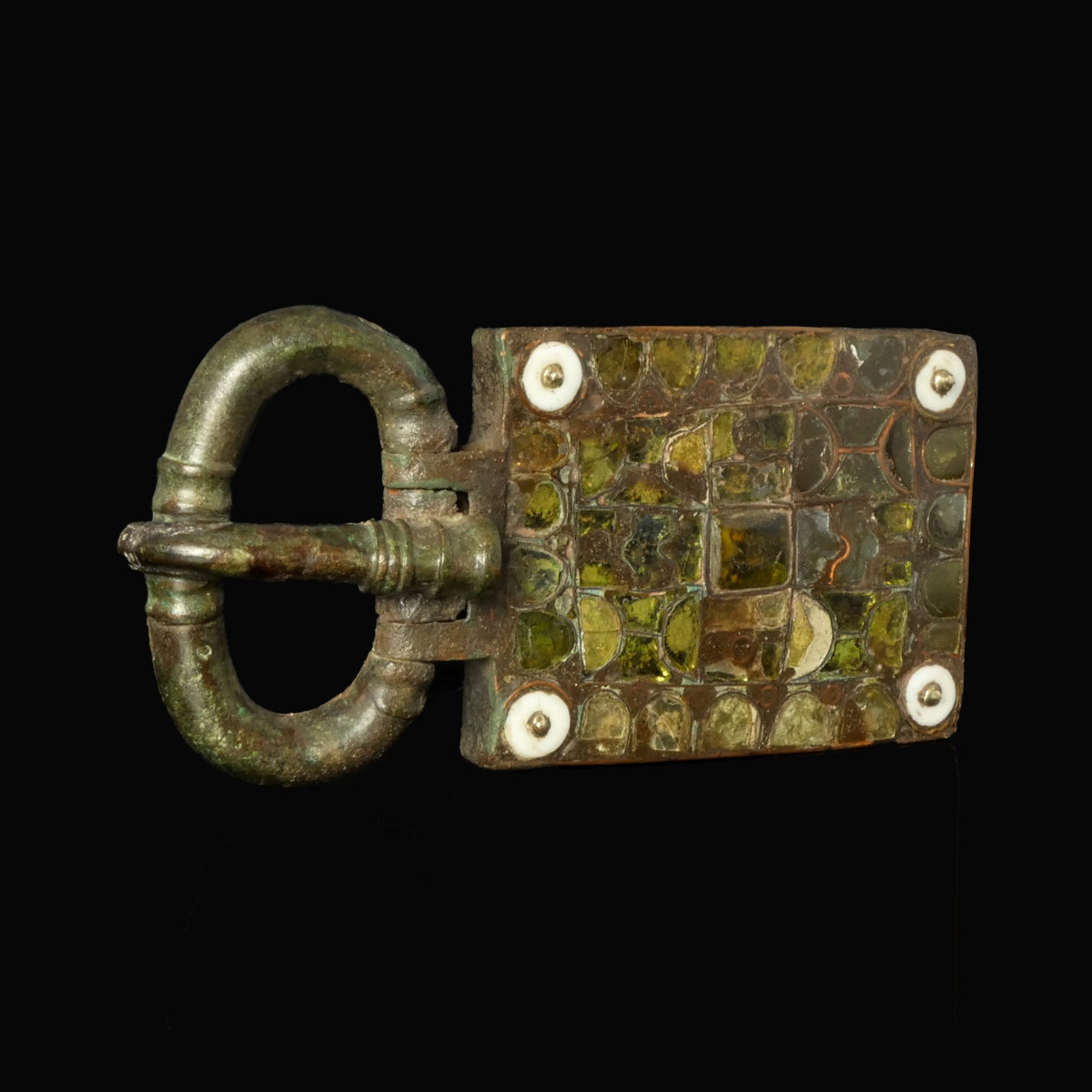 Migration Period, large Visigothic cloisonné belt buckle