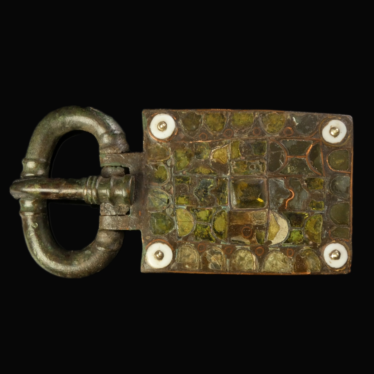 Migration Period, large Visigothic cloisonné belt buckle