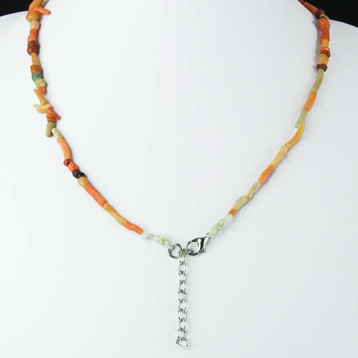 Necklace with Egyptian and Roman glass and coral beads
