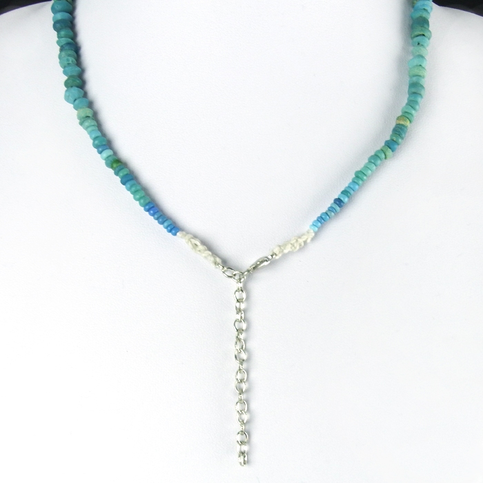 Necklace with Roman turquoise glass and faience beads