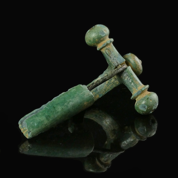 Roman bronze crossbow fibula