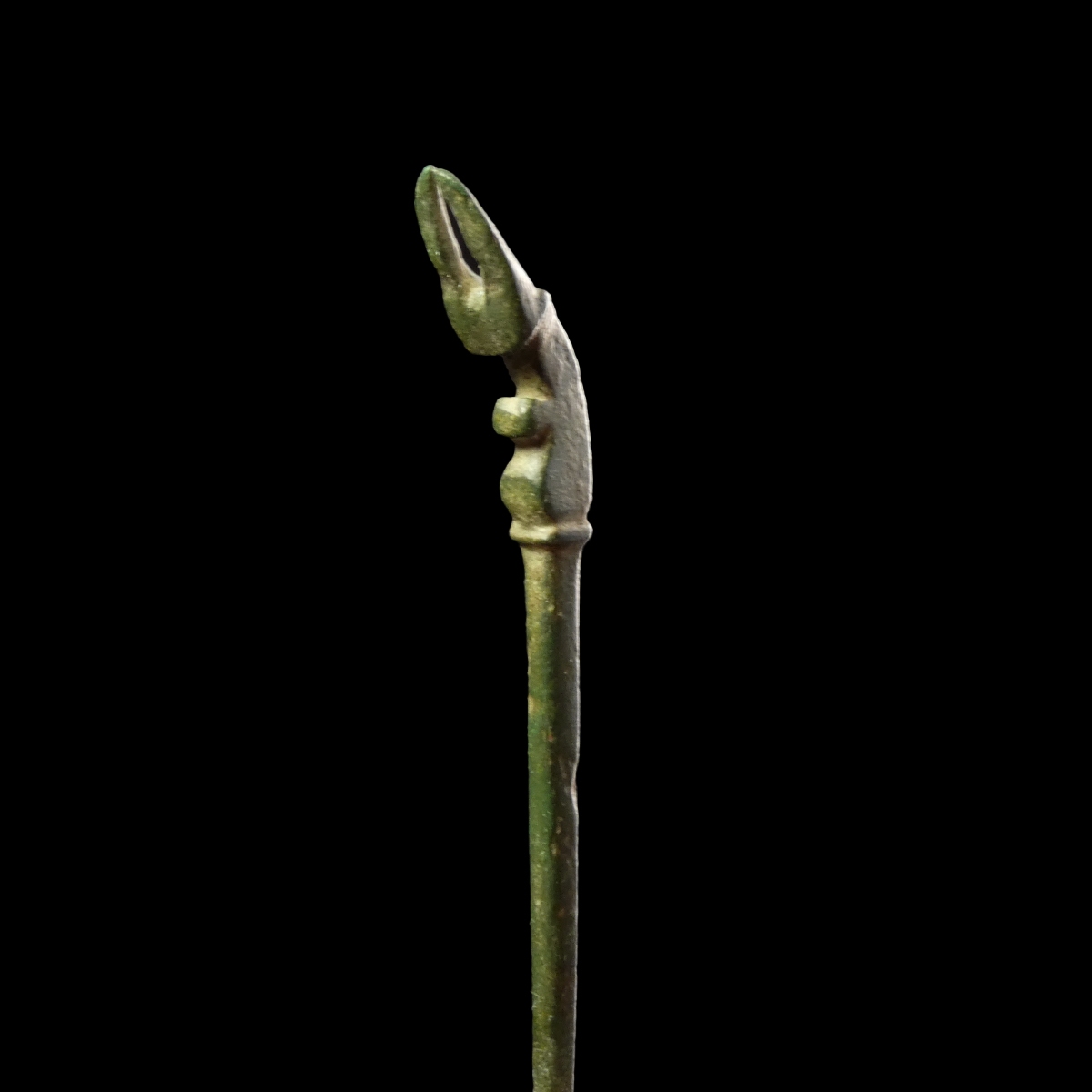 Roman bronze dress pin with hoof terminal