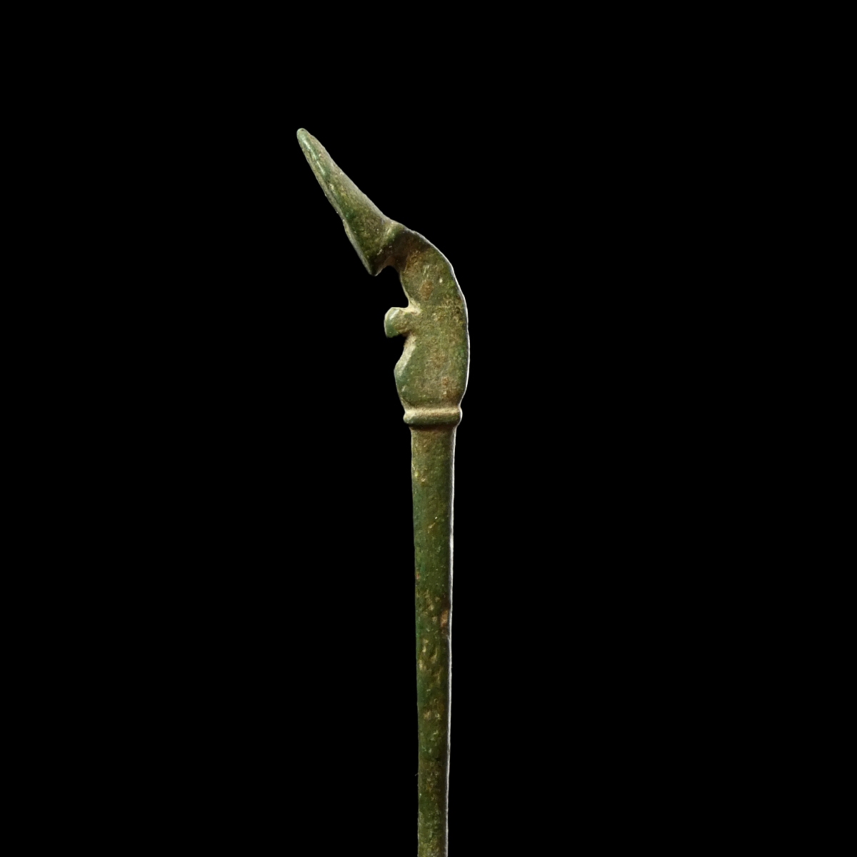 Roman bronze dress pin with hoof terminal