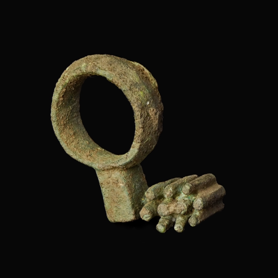 Roman bronze key ring