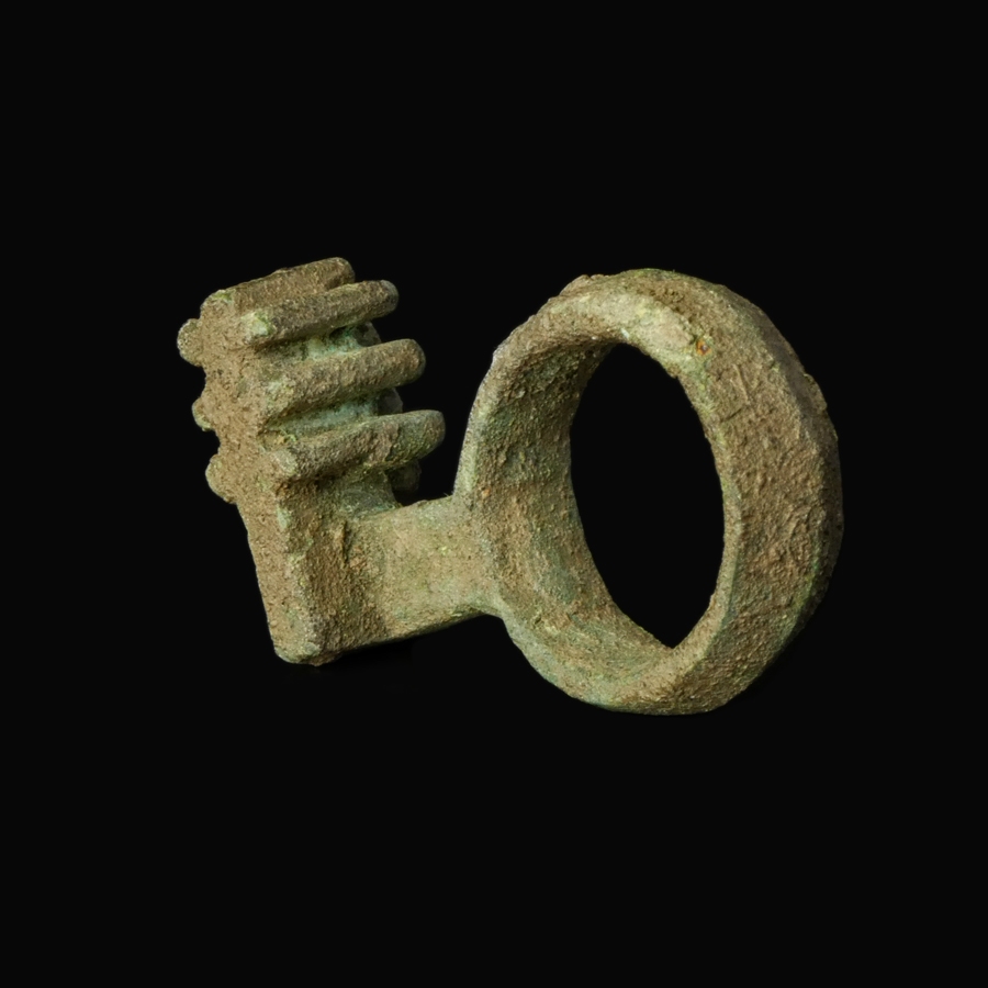 Roman bronze key ring