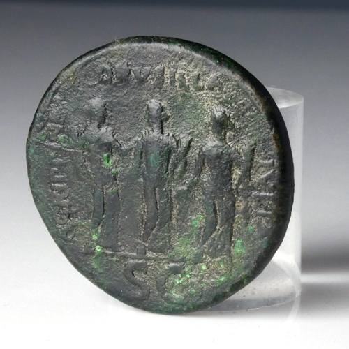 Roman Empire Caligula 37 41 Sestertius The Three Graces