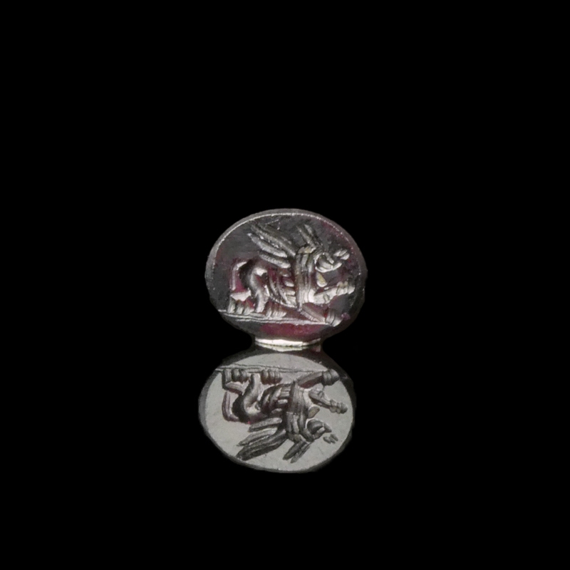 Roman garnet intaglio with Pegasus