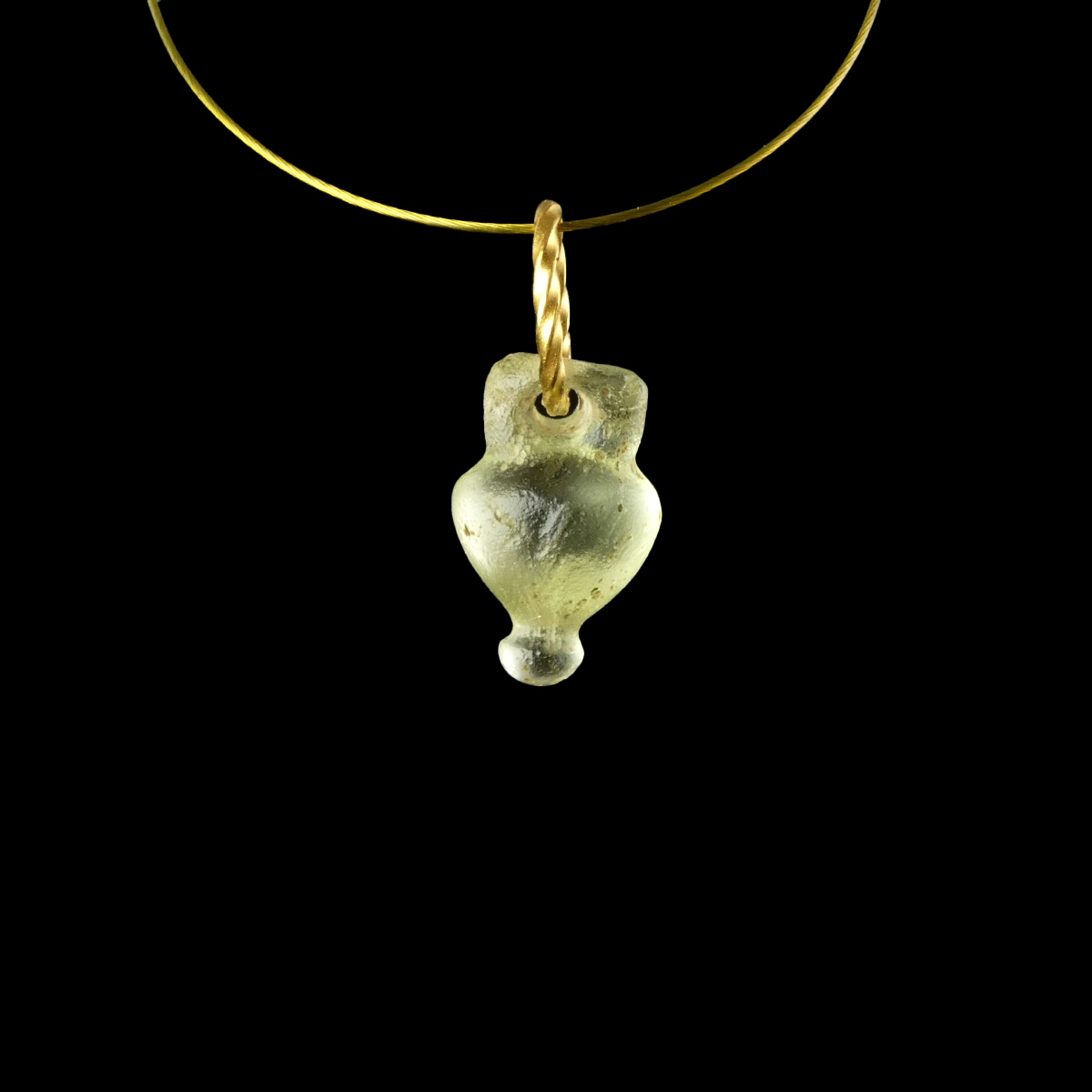 Roman glass Amphora jewellery pendant