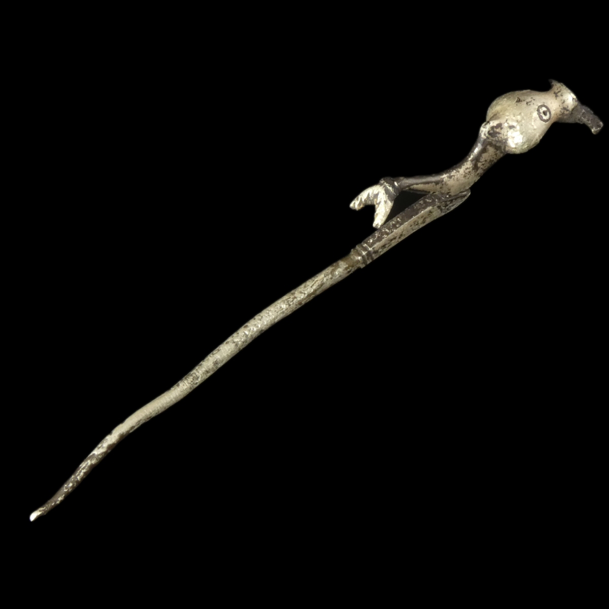 Roman silver hairpin with Dolphin