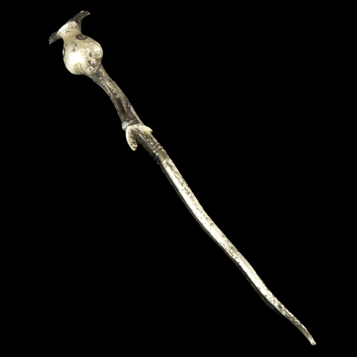 Roman silver hairpin with Dolphin