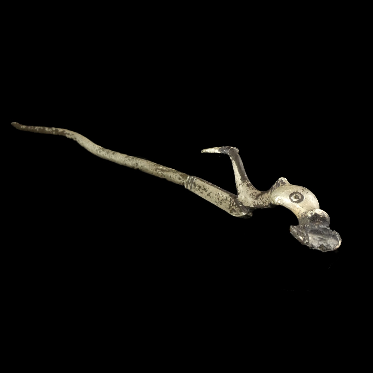 Roman silver hairpin with Dolphin