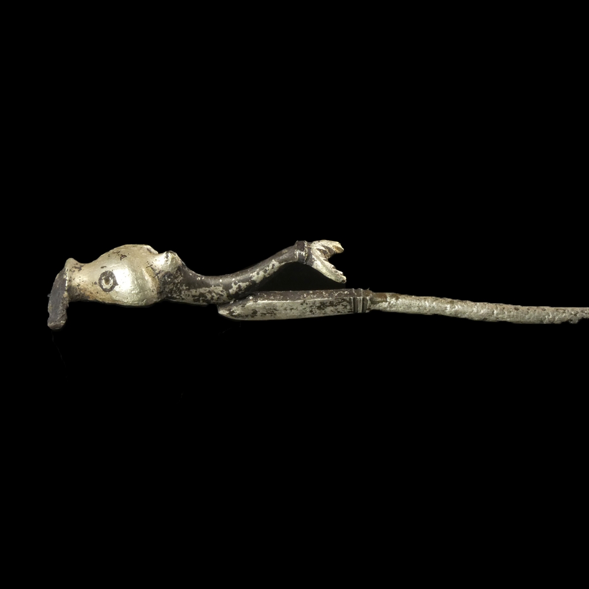 Roman silver hairpin with Dolphin