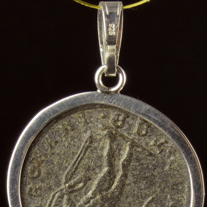 Silver pendant with Roman coin of Diocletianus