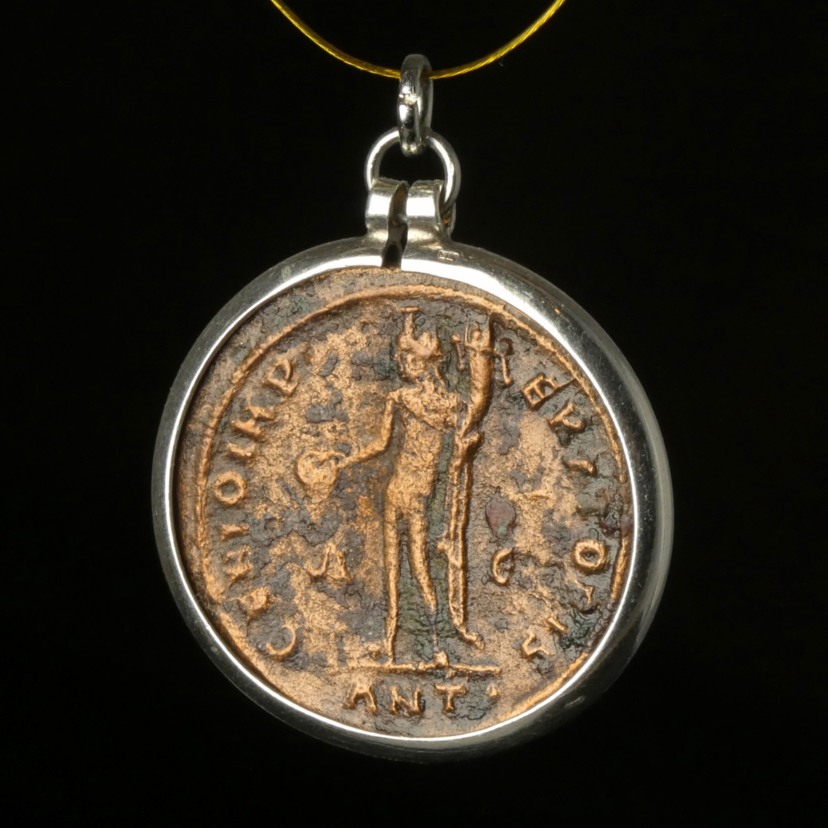 Silver pendant with Roman coin of Galerius