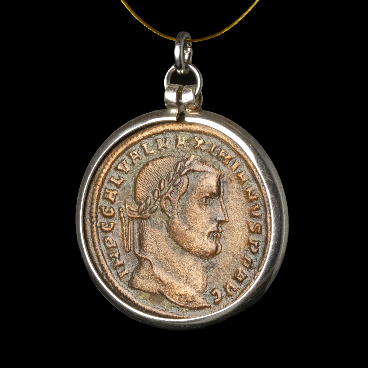 Silver pendant with Roman coin of Galerius