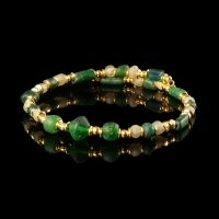 Bracelet with Roman green and semi-translucent glass beads