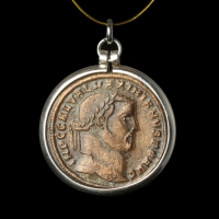 Silver pendant with Roman coin of Galerius