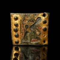 Medieval Limoges buckle plate with Leopard