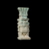 Ancient Egypt, faience Bes amulet