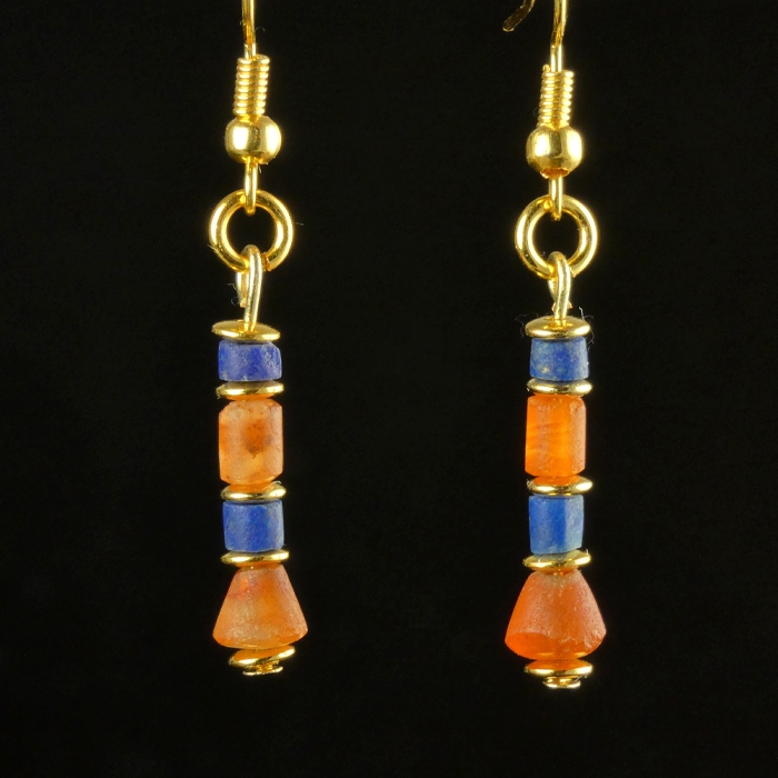 E 68 is a pair of bone and hotsell lapis earrings