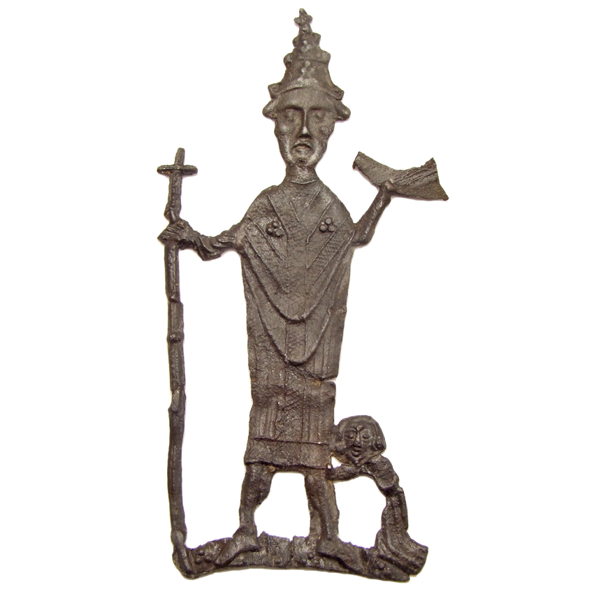 Pewter pilgrim badge 'Cornelius of Ninove', 1450-1500