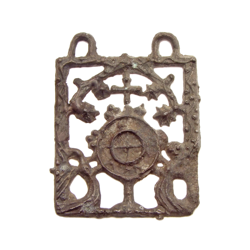 Pewter pilgrim badge 'Miracle Eucharist of Amsterdam', 1375-1425